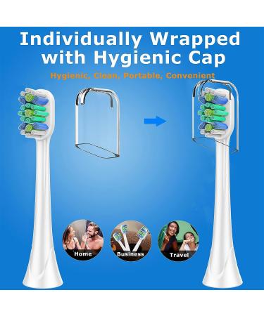 8 Pack Replacement Toothbrush Heads Compatible with Philips Sonicare DiamondClean - Hygienic Cap, Electric Brush Heads for HX 3x/6x/9x - 8 Count - Buy Online on GoSupps.com