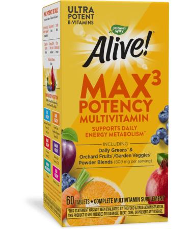Nature's Way Alive! Max3 Daily Multi-Vitamin 60 Tablets