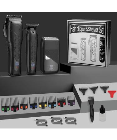 Professional Hair Clippers for Men - 7500 RPM Waterproof Beard Trimmer & 3-in-1 Hair Cutting Kit | Cordless Barber Clipper Set with LED Display - Perfect Men's Gift - Buy Online on GoSupps.com