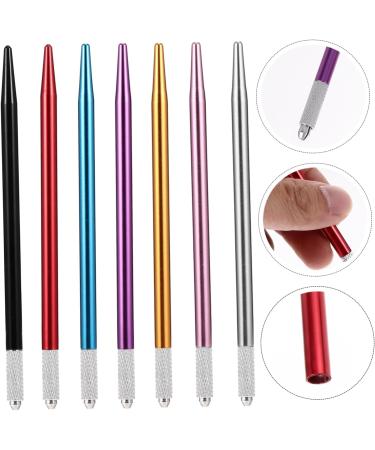 FOMIYES 7pcs Metal Embroidery Pen Brow Pencil Makeup Pen Metal Holder Embroidered Manual Pen Tool Korean - Buy Online on GoSupps.com