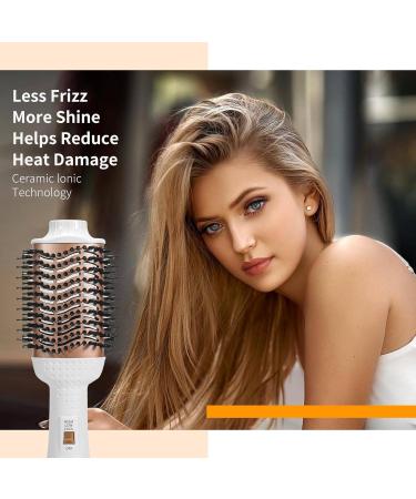 4-in-1 Hair Blow Dryer & Styler Brush - Negative Ion Anti-Frizz Hot Air Brush for Straightening Curling & Drying - Perfect for Salon Results - Buy Online on GoSupps.com