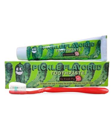Pickle Flavored Toothpaste - Funny Pickle Gifts for Pickle Lovers Dill Pickle Flavor Gag Gift for Women and Men who Love Pickles White Elephant Gifts for Adults Under 10 Fluoride Free
