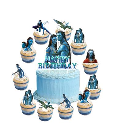 Denoar 25Pack Avatar Cake Toppers Cupcake Toppers Avatar Birthday Party Decoration Cake Decorations for Avatar Birthday party Supplies