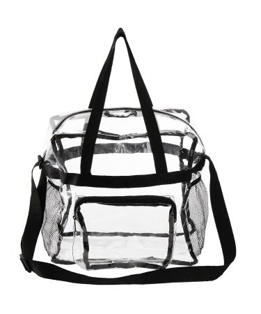 Jucoan 2 Pack Clear Stadium Tote Bag with Zipper Closure - Large Capacity, Mesh Pockets - Ideal for Work, Concerts, Sports, Gym - Stadium Approved - Buy Online on GoSupps.com