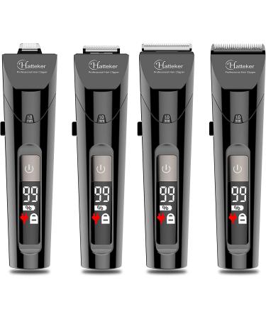 Hatteker Men's Cordless Hair Clipper & Beard Trimmer Kit - Waterproof, Professional Grooming Tool with LED Display - USB Rechargeable - 4 in 1 - Buy Online on GoSupps.com