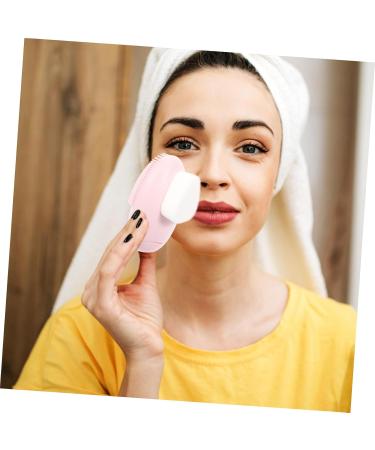 DRESSOOS Facial Cleaning Brush Pink Makeup Double Sided Makeup Silicone Makeup Brush Silicone Cleaning Brush Soft Bristle Cleaning Brush Facial Scrubber Brush Miss - Buy Online on GoSupps.com