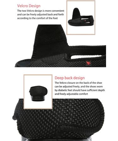 XINTU 2-Strap Adjustable Diabetic Shoes Men Women - Burgundy Men's 11.5 Wide Fit Sandals for Arthritis & Swollen Feet - Comfortable Breathable Mesh Walking Shoes - Buy Online on GoSupps.com