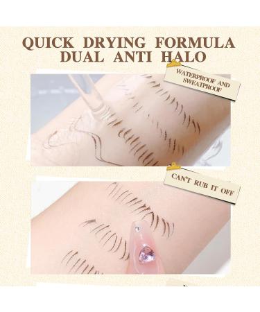 2PCS Dual Tip Lower Eyelash Pencil Dual Tip Eyelash Pencil 24 Hours Long Lasting Waterproof Eyeliner Quick Dry Long Lasting Eyeliner for Lower Lashes(Black+Brown) - Buy Online on GoSupps.com