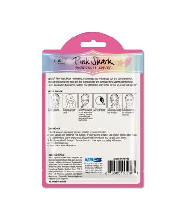 Buy Epielle Character Masks (Pink Shark 6pk) - Fun & Moisturizing Sheet Masks for Kids Worldwide Shipping - Buy Online on GoSupps.com