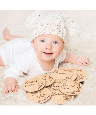 Paperkiddo Baby Milestone Cards - 30 Wooden Designs for Expectant Parents | Perfect Gift for Baby Showers - Buy Online on GoSupps.com