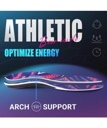 COLOURfoot Athletic Insoles with Metatarsalgia Pad for Men Women - M (8-10) | Arch Support, Pain Relief - Ideal for Active Sports & Plantar Fasciitis - Buy Online on GoSupps.com