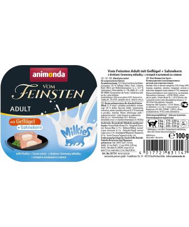 Animonda Vom Feinsten Adult Cat Food - Wet Food with Poultry & Cream Core | 32 x 100g - Premium International Shipping - Buy Online on GoSupps.com
