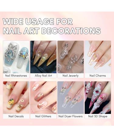 Makartt Nail Rhinestone Glue Gel Chrome Gel Nail Polish Kit Super Strong Gel Nail Glue with Silver Metallic Painting Gel for Nail Decorations 3D Nail Manicure Silver-8ml Mirror Gel+30g Nail Rhinestone Glue - Buy Online on GoSupps.com