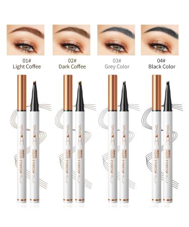 Waterproof Eyebrow Pencil - Long-lasting & Fast-Drying Liquid Pencil for Effortless Natural Shape in Light Brown - Buy Online on GoSupps.com