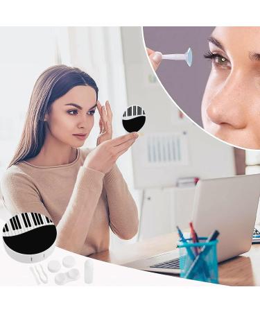 Portable Black and White Piano Keys Contact Lens Case Kit with Mirror - Travel Storage Solution for Soaking & Protection - Buy Online on GoSupps.com