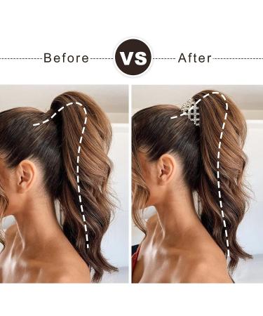 HAIMEIKANG 3 Pcs Metal Pearl & Rhinestone Hair Claw Clips for High Ponytail - Cute Hair Accessories for Women with Thick Long Hair - Buy Online on GoSupps.com
