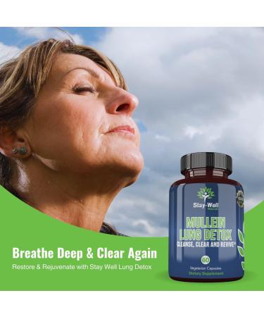 Buy Mullein Lung Detox for Smokers | All-Natural Lung Cleanse for Healthy Breathing | 60 Capsules - International Shipping Available - Buy Online on GoSupps.com