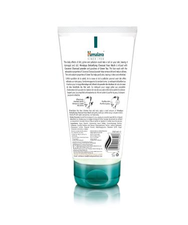 Himalaya Detoxifying Charcoal Face Wash - Green Tea & Coconut Charcoal | Deep Clean & Refresh | 150ml - Shop Internationally - Buy Online on GoSupps.com