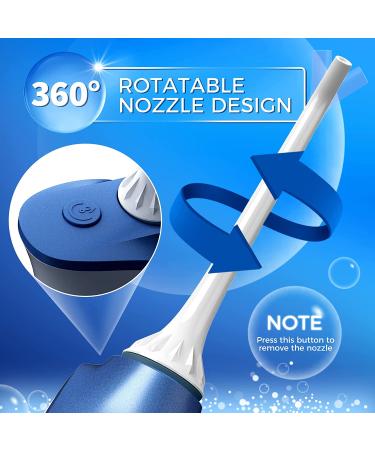 Cordless Water Flosser with 8 Jet Tips | Rechargeable Oral Irrigator | 3 Modes | IPX7 Waterproof | Portable 270ml Tank | Fast Charge | Blue - Buy Online on GoSupps.com
