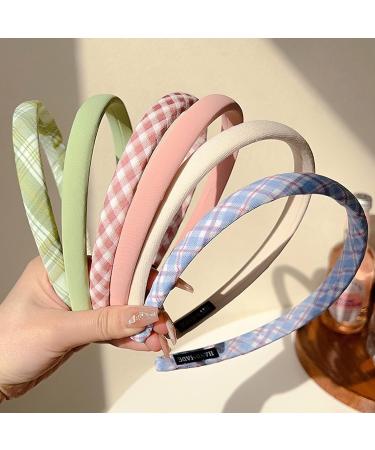 Drnytunk 6Pcs Thin Padded Headbands for Women - Cute Solid Color Head Wraps for Daily and Sports Activities - Buy Online on GoSupps.com