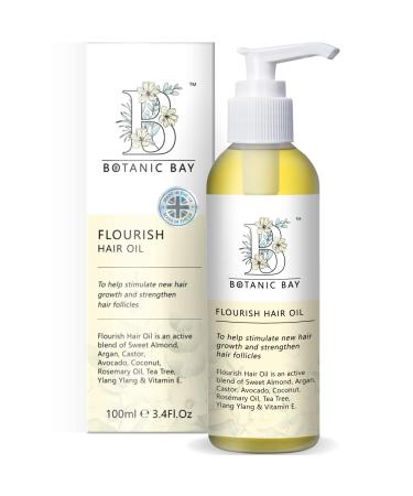 Rosemary Hair Growth Oil Treatment With Moroccan Argan Oil & Biotin - Blended With Coconut Castor Almond Avocado Tea Tree Vitamin E - Nourishing Growth Oil For Hair
