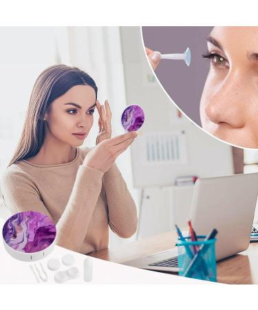 Buy Stylish Marble Purple Contact Lens Case - Travel-Friendly Lens Care Box - Buy Online on GoSupps.com