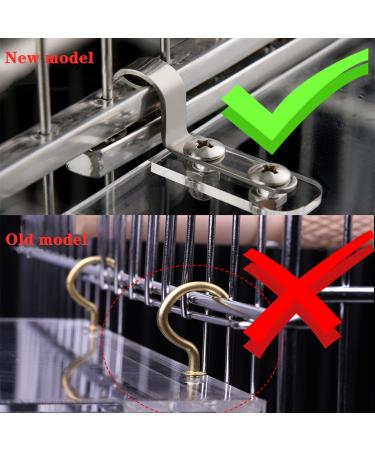 Gurecod Automatic Bird Feeder - No Mess Seed Food Container for Canaries Parakeets & Finches (21x21x21cm) - International Shipping Available - Buy Online on GoSupps.com