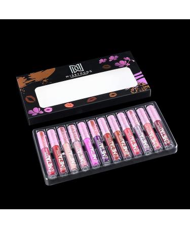PhantomSky 12PCS Metallic Glitter Liquid Lipstick Set | Long Lasting Shimmer Lip Makeup for Women - Buy Online on GoSupps.com