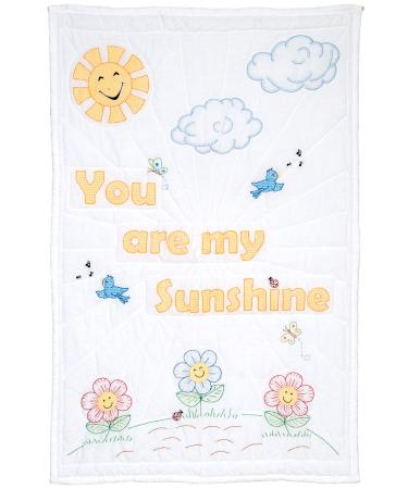 Jack Dempsey Needle Art You are My Sunshine Baby Quilt  White