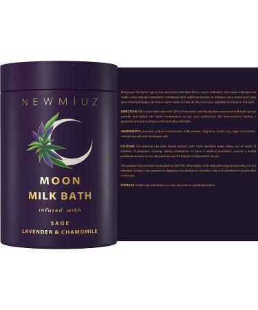 Sage Moon Milk Bath Soak - Lavender Chamomile - Moisturizing Spa Bath Salt for Women - Stress Relief & Skin Softening - Birthday Gift Idea - Buy Online on GoSupps.com