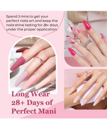 32 Pcs Dip Powder Nail Kit - Modelones 20 Colors Nude Pink Dipping Powder Set for DIY Manicure & Nail Art - TopBase Coat & Activator Included - Buy Online on GoSupps.com