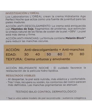 L'Oreal Make Up Age Perfect Night Cream (50 ml) - Buy Online on GoSupps.com