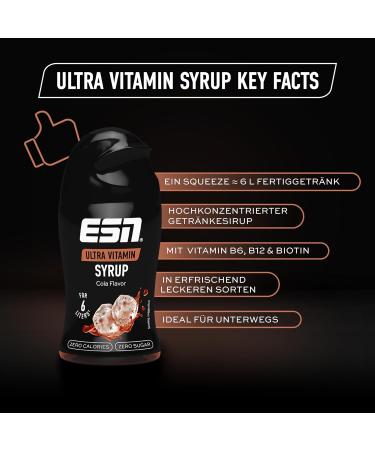 ESN Ultra Vitamin Syrup Cola - 65ml | Vitamins for 6 Liters of Ready-to-Drink Beverage | International Shipping Available - Buy Online on GoSupps.com