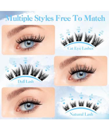 ESHARP 3D Individual Cluster Eyelash Extensions - 8-16mm C Curl Soft & Comfortable DIY Lash Clusters for Natural Look | International Shipping - Buy Online on GoSupps.com