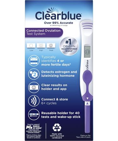 Clearblue Connected Ovulation Test System - Bluetooth enabled with 40 Advanced Digital Tests - Buy Online on GoSupps.com