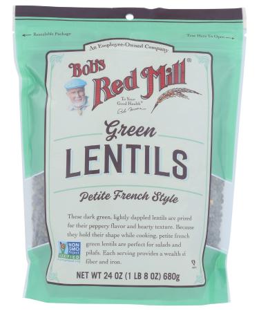 Bob's Red Mill Petite French Green Lentils, 24 Oz 1.5 Pound (Pack of 1)
