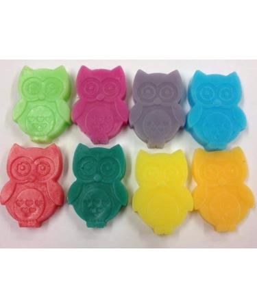 8x MINI owls 3cm soaps. Suitable for sensitive skin fragrance free. Colours will vary
