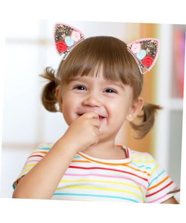 TOYANDONA 4 Pairs Girl Headdress Hair Clips Hair Decoration Cat Ears Hairpin Animal Ear Hair Barrette Sequin Cat Hair Barrette Cat Ears Hair Barrette Tiara Girl Child Cloth Sequins - Buy Online on GoSupps.com