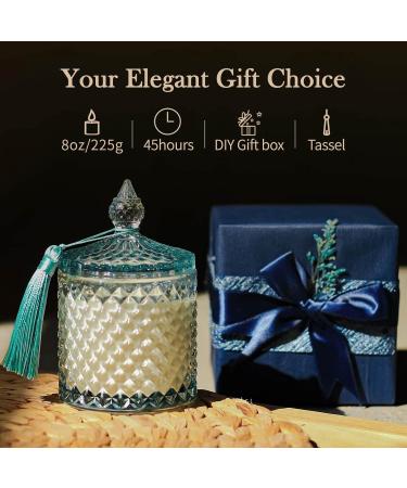 8oz Pine Scented Soy Candle - Gift for Women Aromatherapy Glass Jar Candle for Home Spa & Yoga - Perfect for Mother's Day Birthdays & Christmas - Buy Online on GoSupps.com