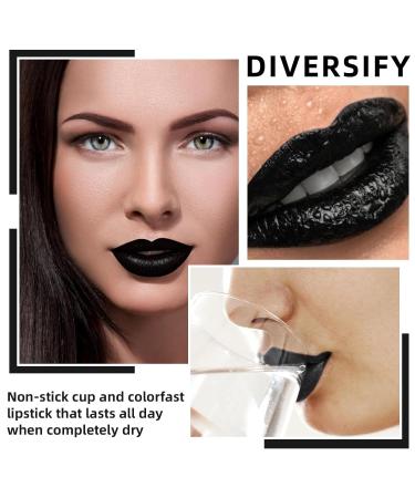 Buy Waterproof Goth Liquid Lipstick & Lip Liner Set | Dark Black Green Brown - Longlasting Matte Stain for Halloween Makeup & Cosplay - Buy Online on GoSupps.com