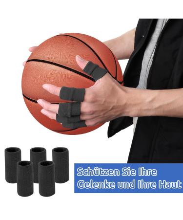Adjustable Finger Support Brace - 2-Piece Finger Rails & 5-Piece Protection for Sprains Arthritis & Swollen Fingers - Lollanda - Black - Buy Online on GoSupps.com