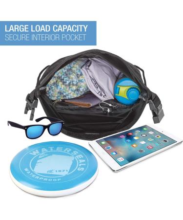WaterSeals Cinch Locking Backpack | Waterproof Drawstring Bag with Anti-Theft Lock | Black - Buy Online on GoSupps.com