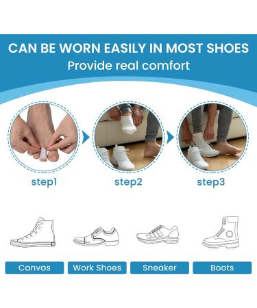 14Pcs Silicone Toe Caps - Gel Toe Protection & Cushion for Bubbles Chicken Eyes Hammer Toes - Pain Relief (Size M White) - Buy Online on GoSupps.com