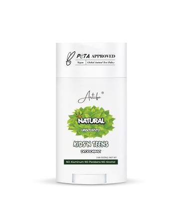 Natural Deodorant for kids and teens Aluminum FREE Paraben FREE Alcohol FREE Cruelty FREE for Boys and Girls 2.65 oz (75 g)