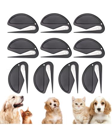 Demanding knife cat 10 pieces of knot comb for pets knot comb for cats knot ridge hair removal tool massage comb for cats pet knotting comb pet care brush (black)