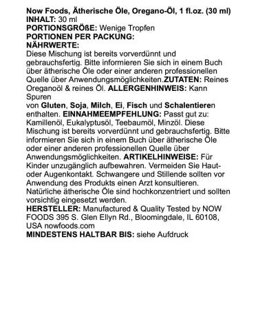 NOW FOODS Oil Of Oregano 25% 1 FZ - Buy Online on GoSupps.com