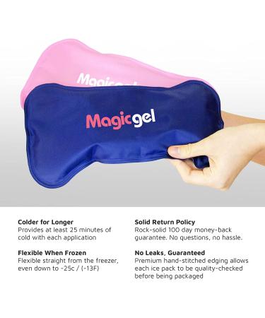 Reusable Ice Packs for Injuries with Adjustable Wrap-Around Strap | Dual Hot/Cold Gel Pack Set for Pain Relief | Ideal for Back, Neck, Ankle, Knee, Hip, Arm & More - Buy Online on GoSupps.com