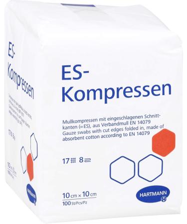 Buy ES Non-Sterile Compresses 10x10 cm - 8-Ply Pack of 100 | International Shipping Available - Buy Online on GoSupps.com