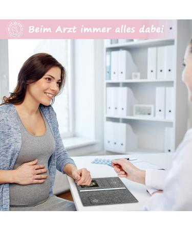 Boho Elephant Motherpass Cover - Felt Organizer for German Maternity Documents | Ultrasound Insurance & Vaccination Pass - Buy Online on GoSupps.com