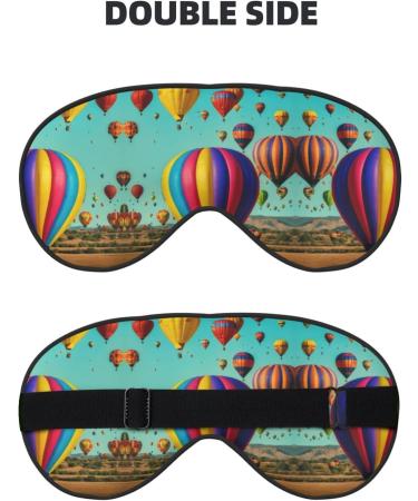Buy Lavender Hot Air Balloon Print Unisex Sleeping Eye Mask - Soft Comfortable & Light-Blocking - Perfect for Travel | International Shipping Available - Buy Online on GoSupps.com